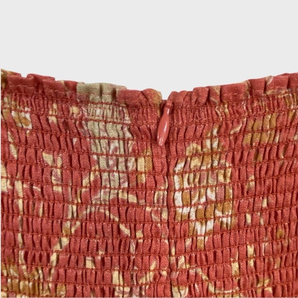 Zimmermann NWT Soft Red Paisley Linen Veneto Dress with Optional Straps Size 6 - Picture 7 of 9